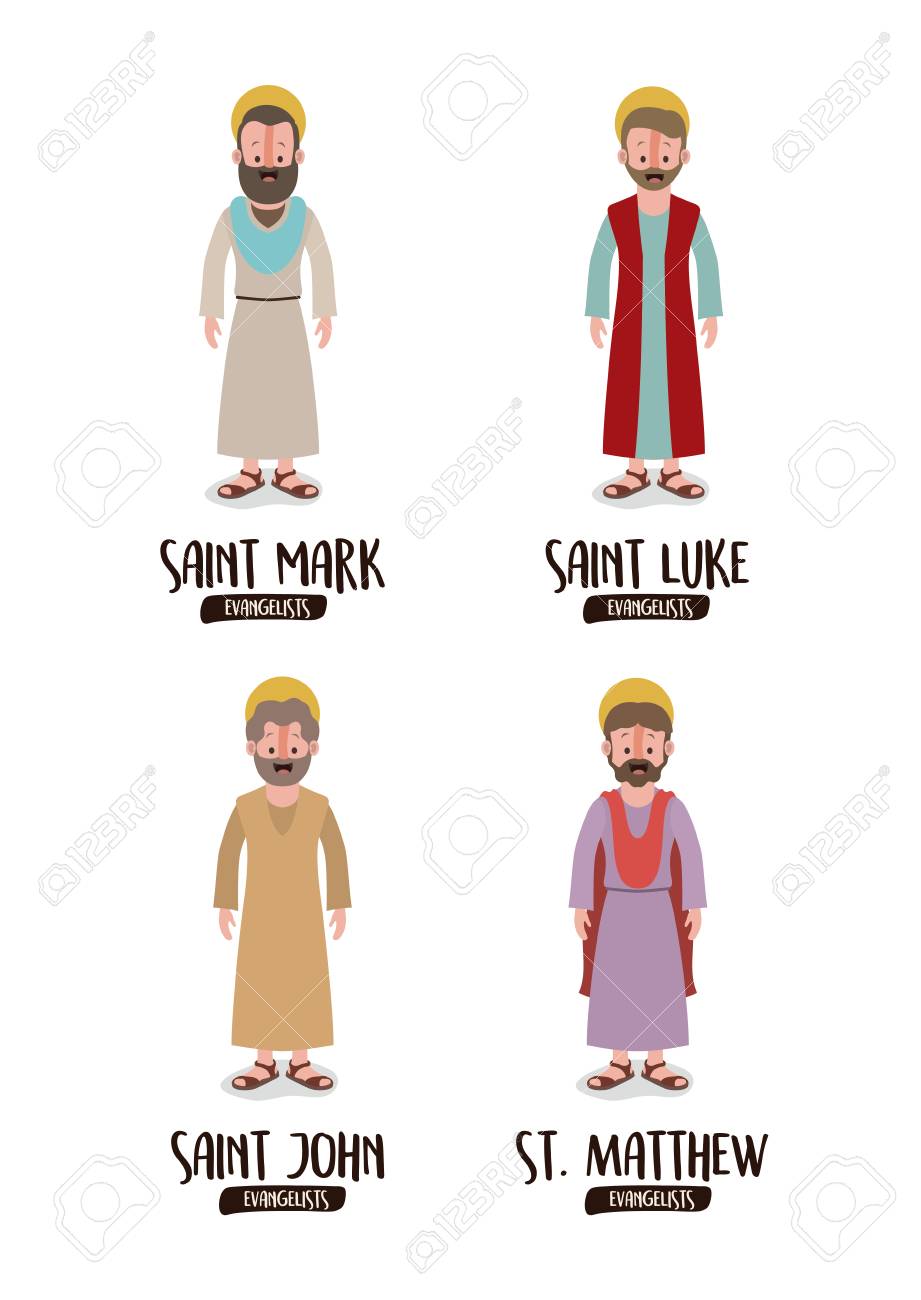 Background With The Evangelists Saint Mark Luke John