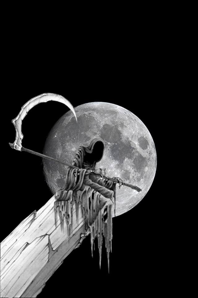 Abstract Wallpaper Grim Reaper Moon With Size