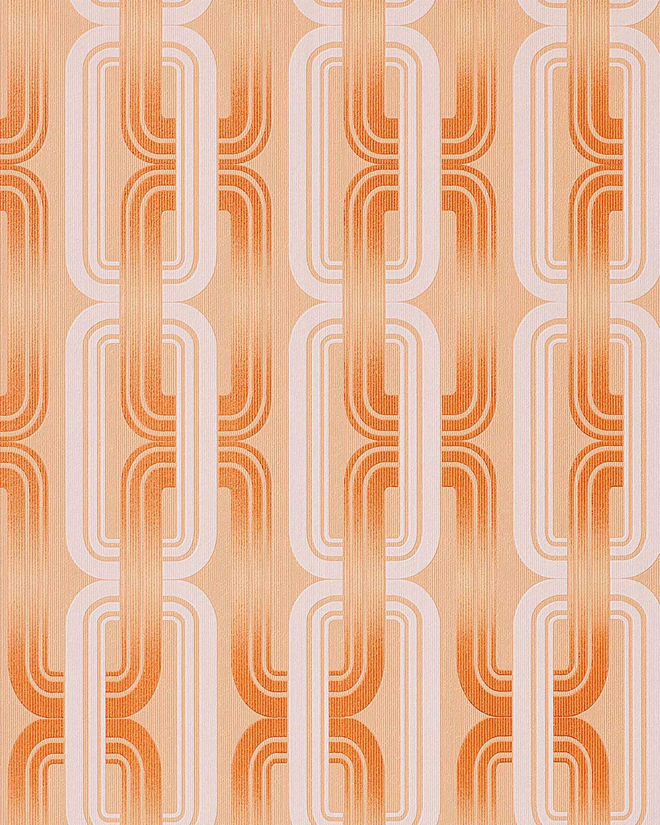 Edem Retro 70s Style Design Wallpaper Graphical Pattern Orange