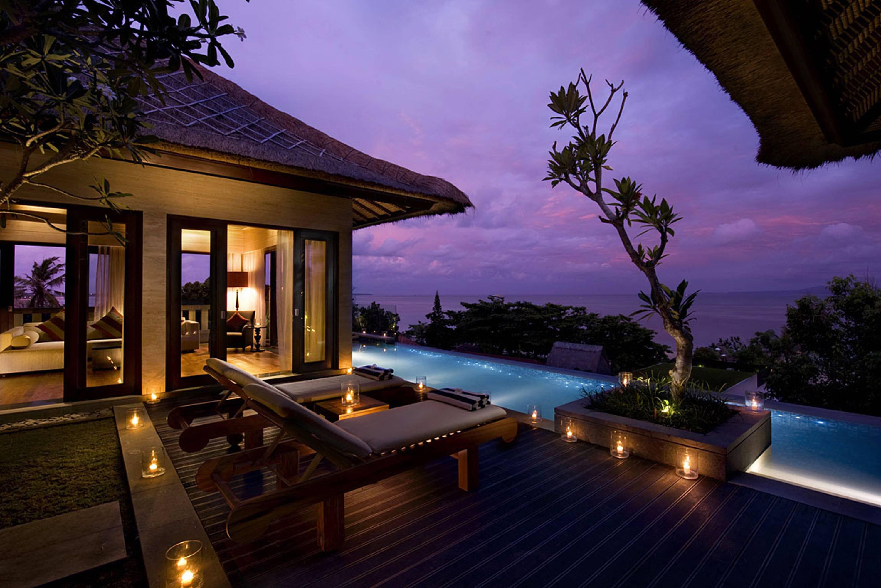 Beautiful Island Villa By Night High Quality And