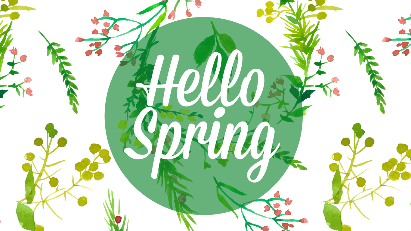 Bie Hello Spring Desktop iPhone Wallpaper Sweet Mint