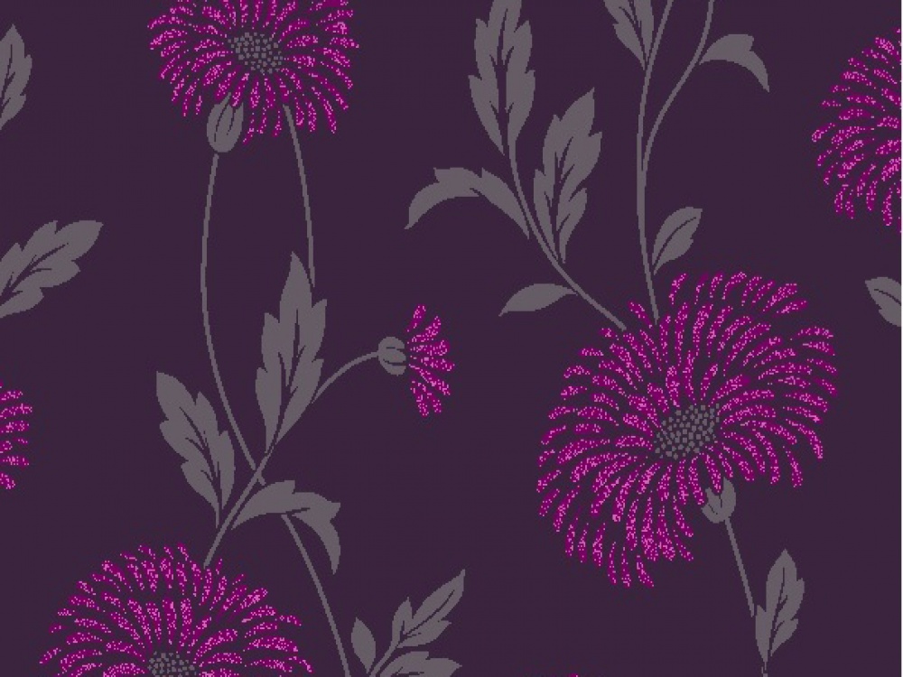 Arthouse Dazzle Plum Floral Wallpaper FREE Delivery