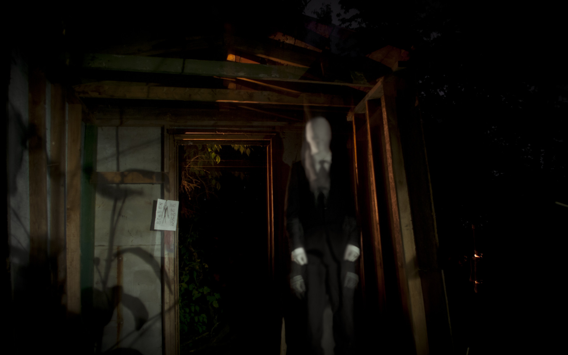 Slender Man Creepy Dark Horror Videogames Wallpaper Background