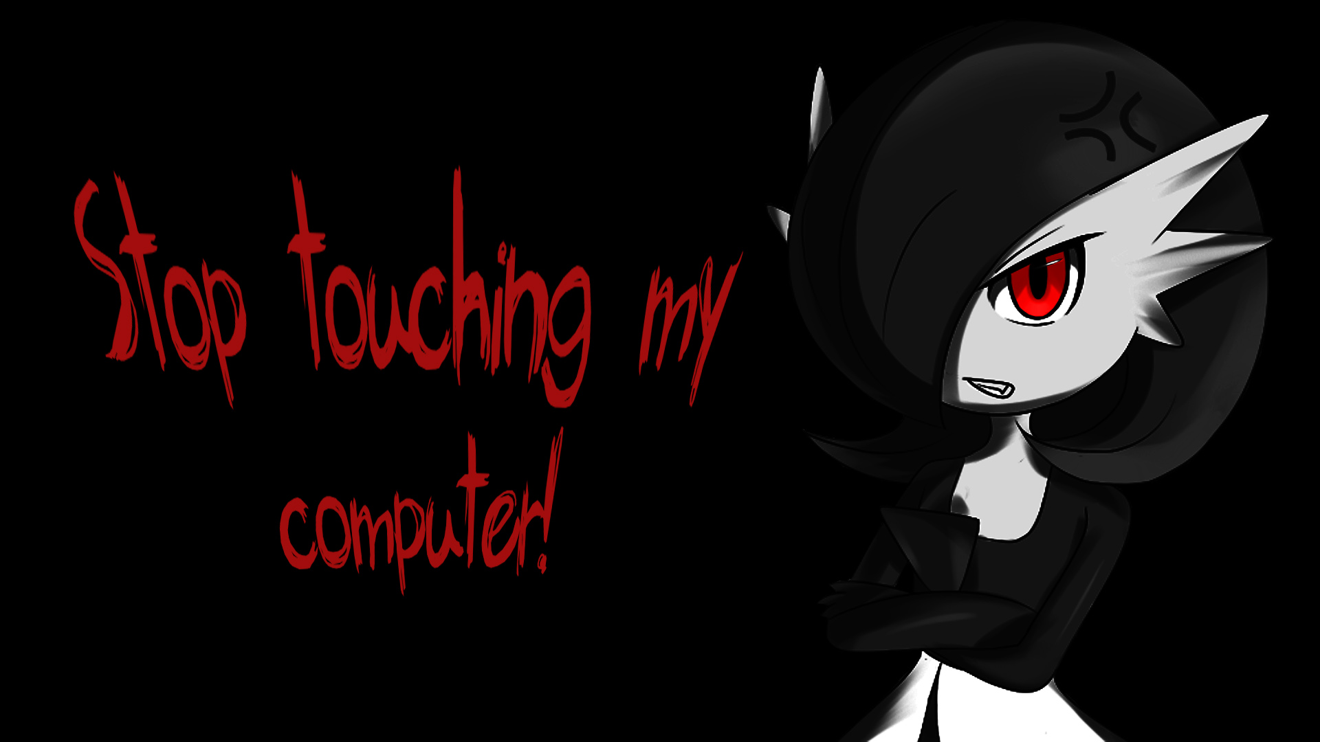 Dont touch my computer Guardevoir by Fimbulknight