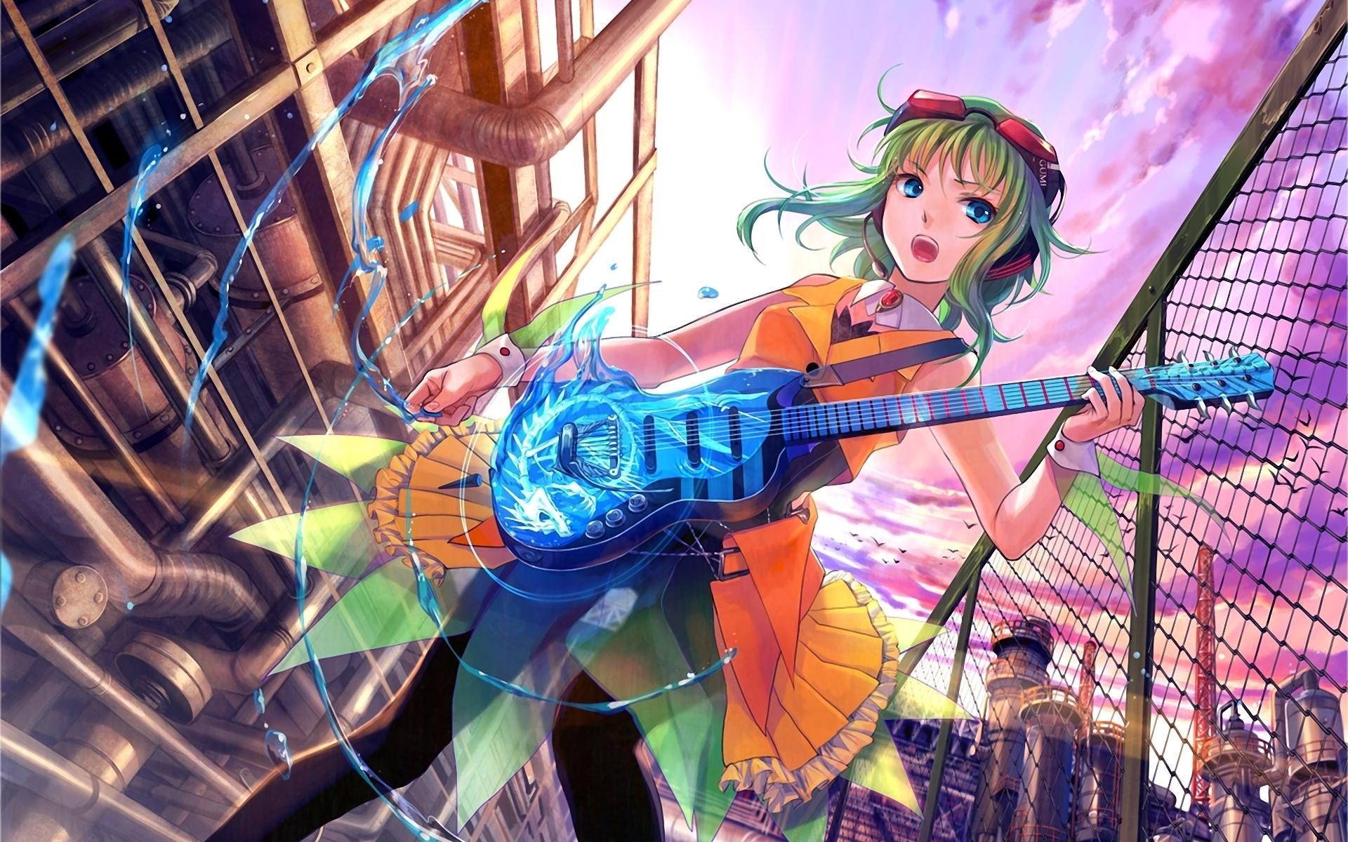 Anime Girl With Guitar Wallpaper Android