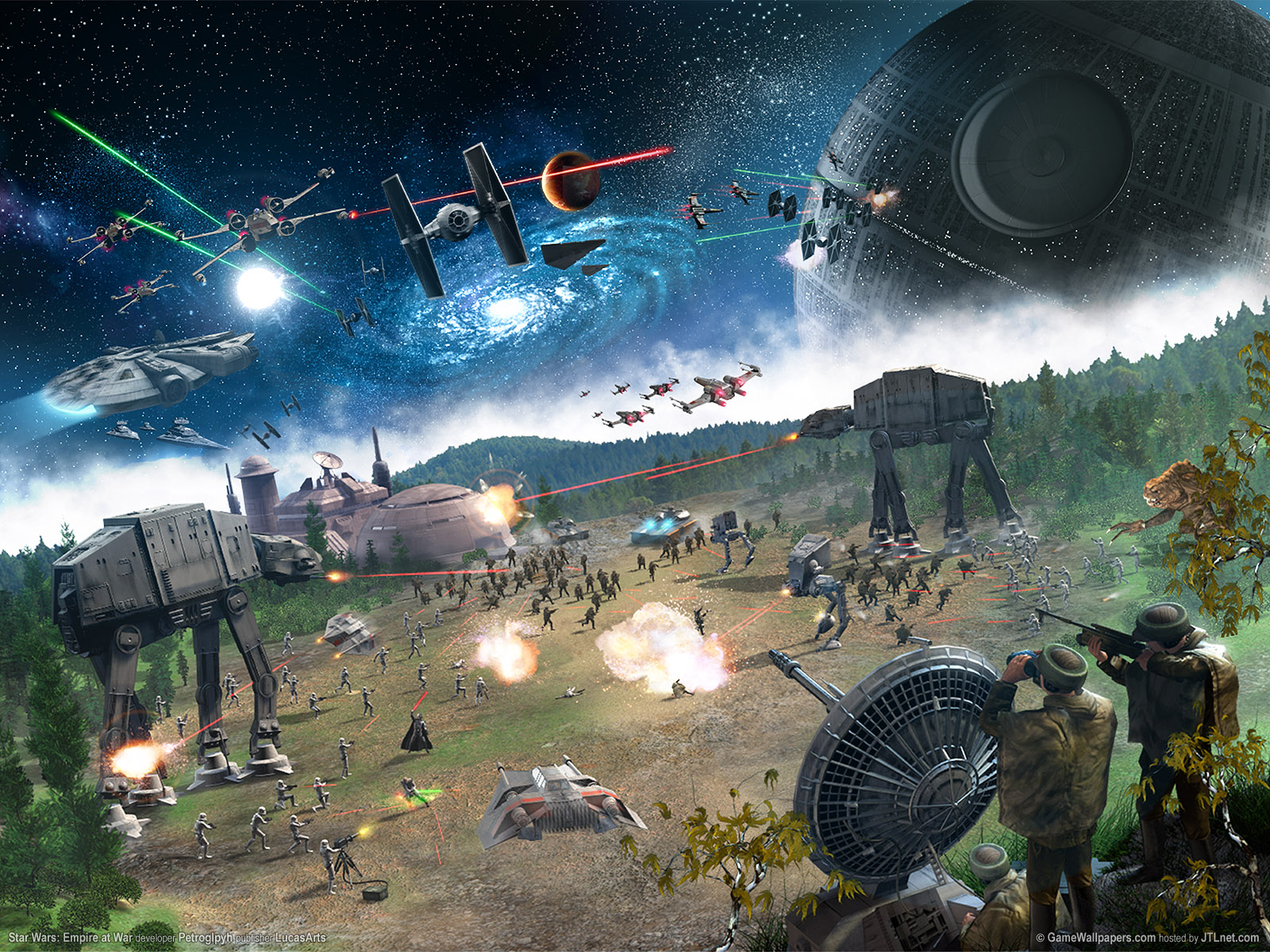 Star Wars Battle Scene Wallpaper and Background Image 1600x1200