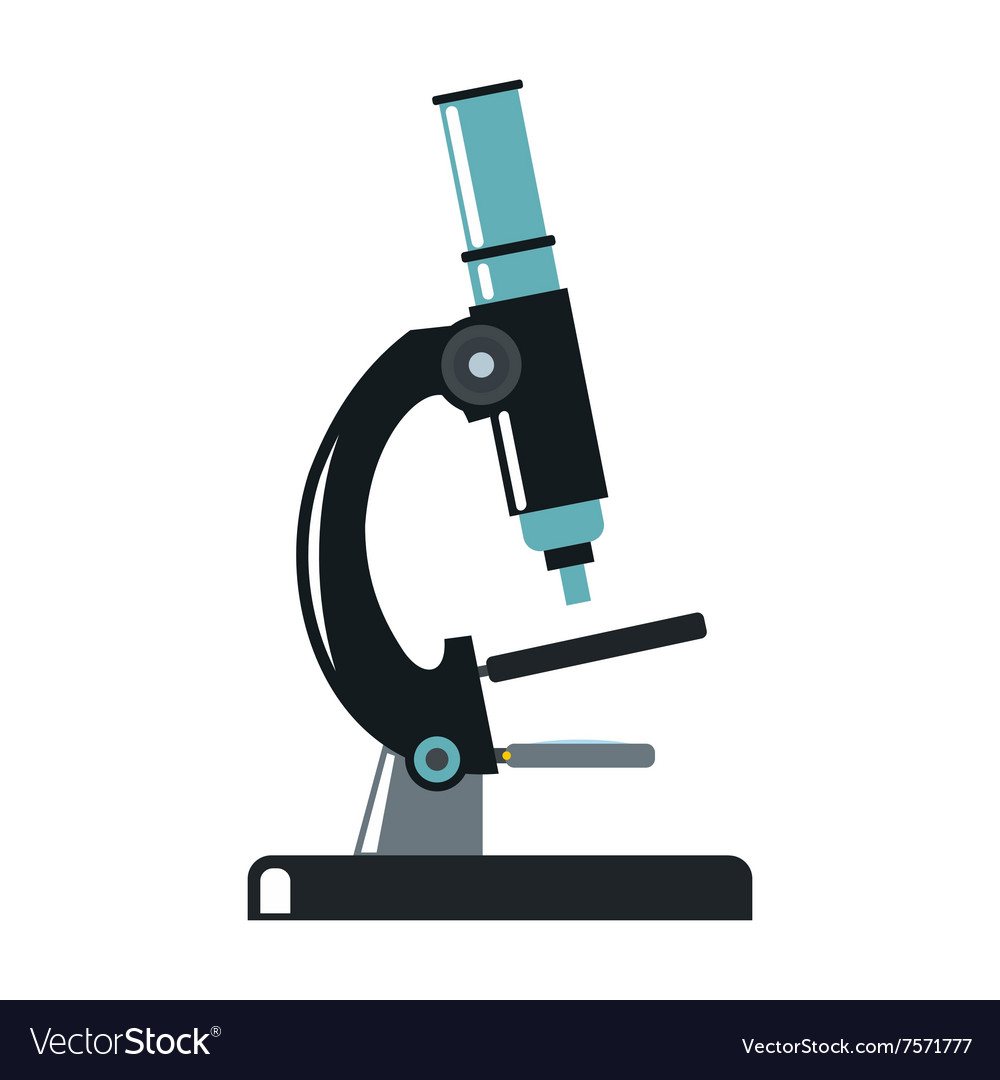 Microscope Cartoon Icon On White Background Vector Image