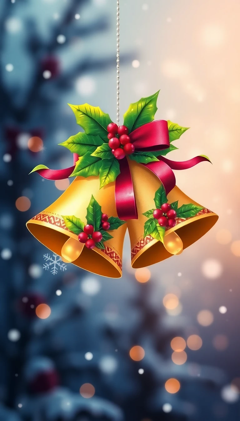 Merry Christmas Bells Wallpaper