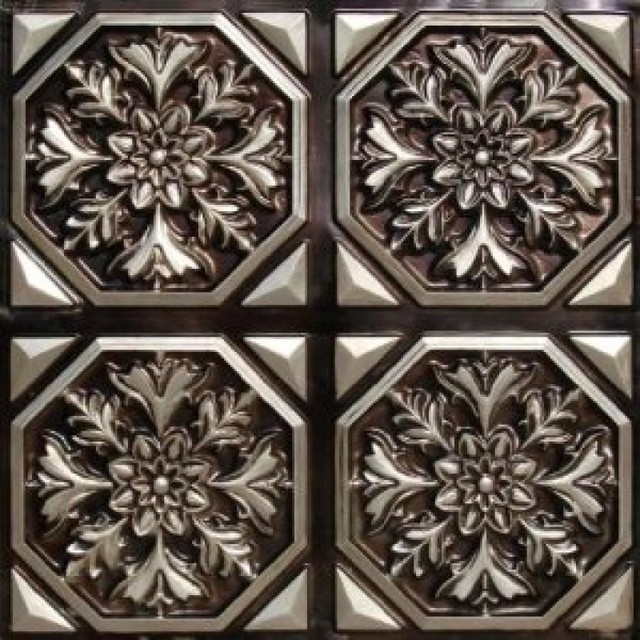 Faux Tin Ceiling Tile Glue Up Wallpaper By Decorative