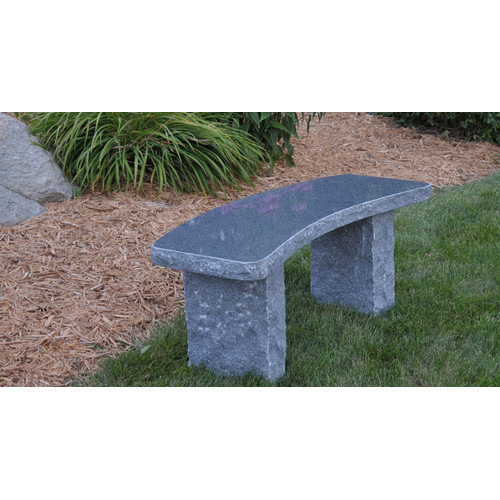 Stone Age Creations Curved Granite Garden Bench