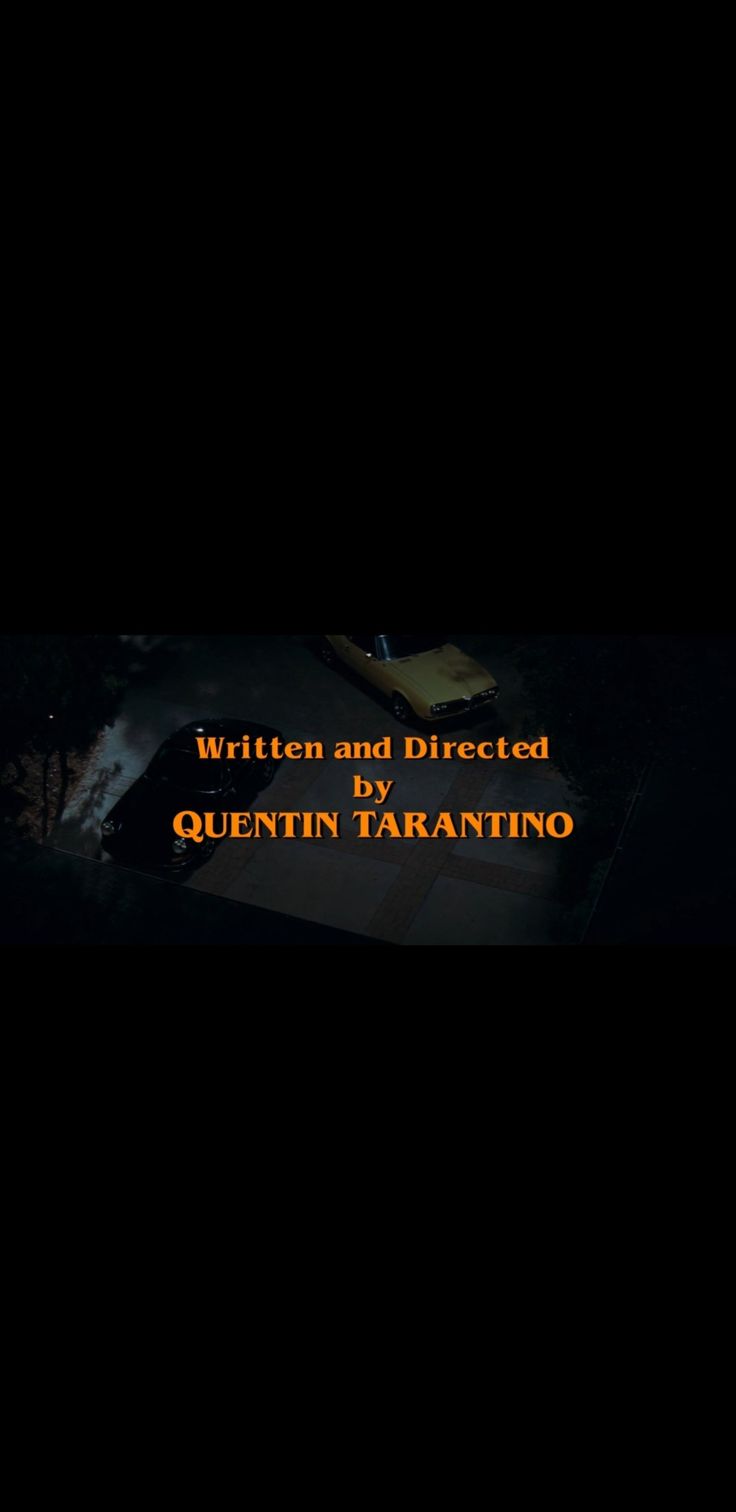 Written And Directed By Quentin Tarantino Hollywood Poster