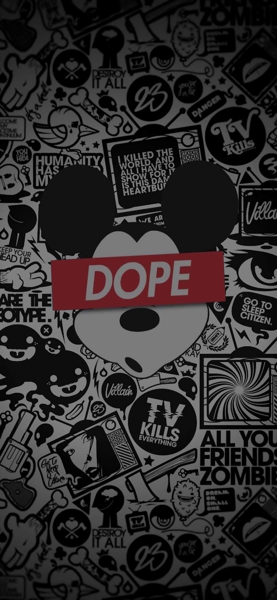 Dope Mickey Mouse iPhone Wallpaper