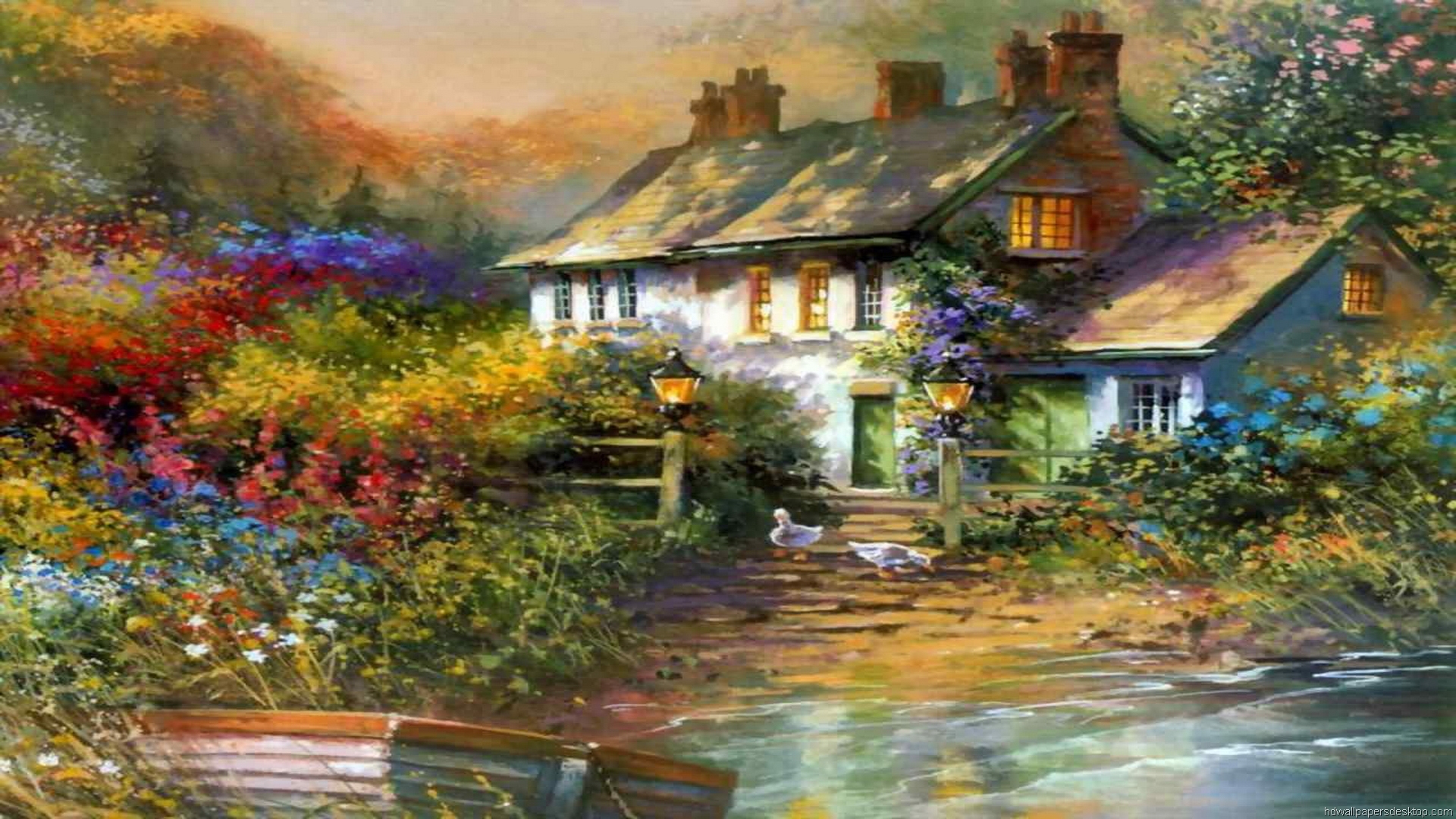 Thomas Kinkade Disney Wallpaper 1920x1080 - WallpaperSafari