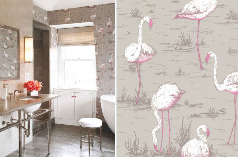 Flamingo Wallpaper Cole And Son Light Acquario