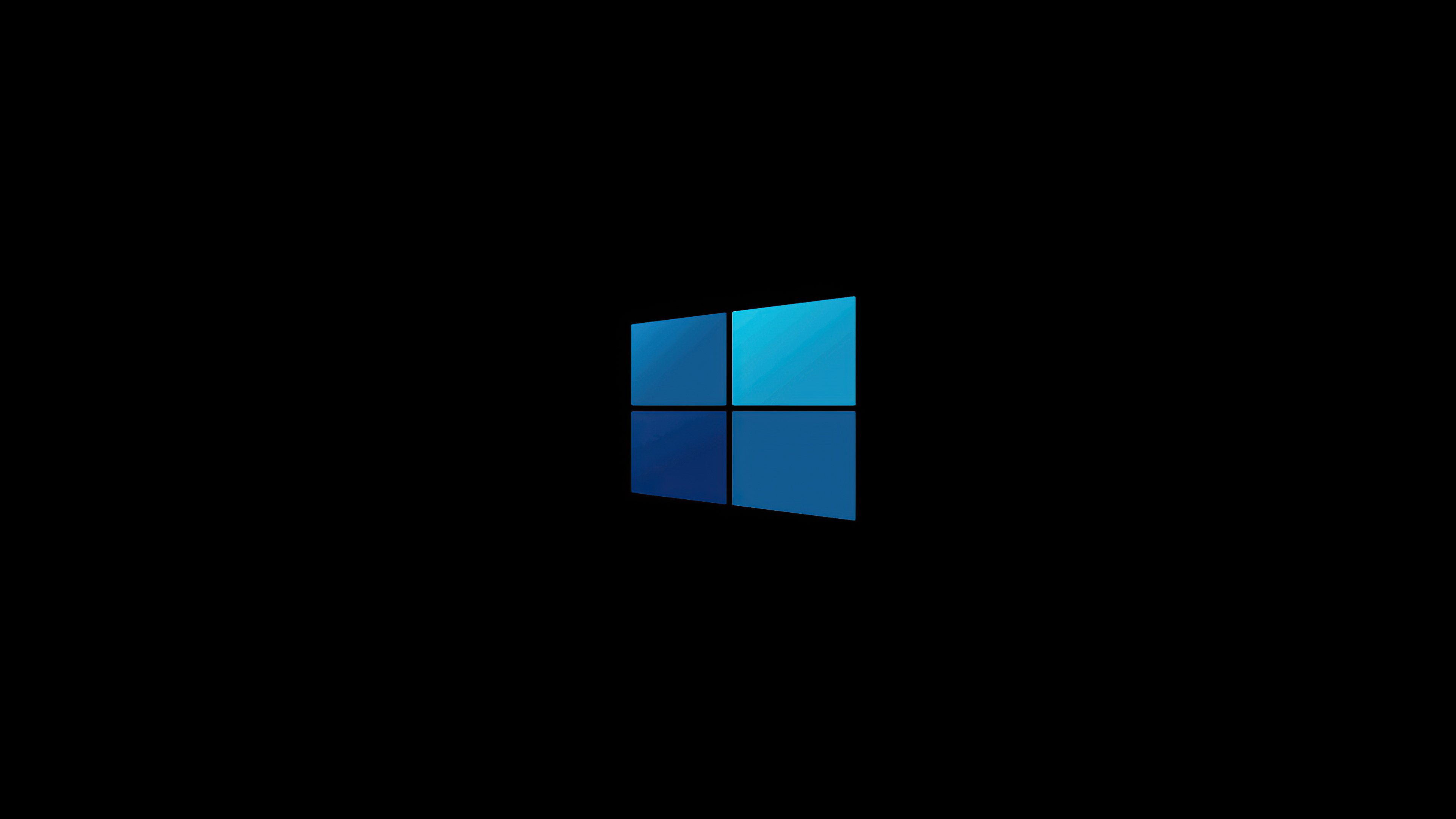 Windows 10 logo on a dark background, suitable for a 4K wallpaper