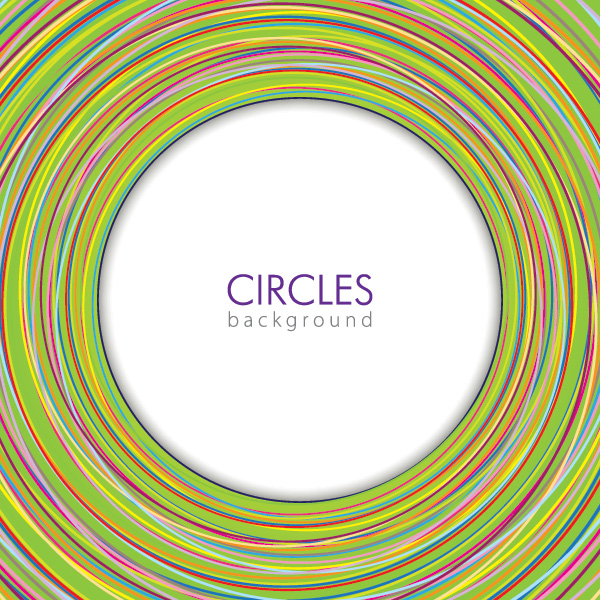 Circles Background Vector Graphic text frame colorful message