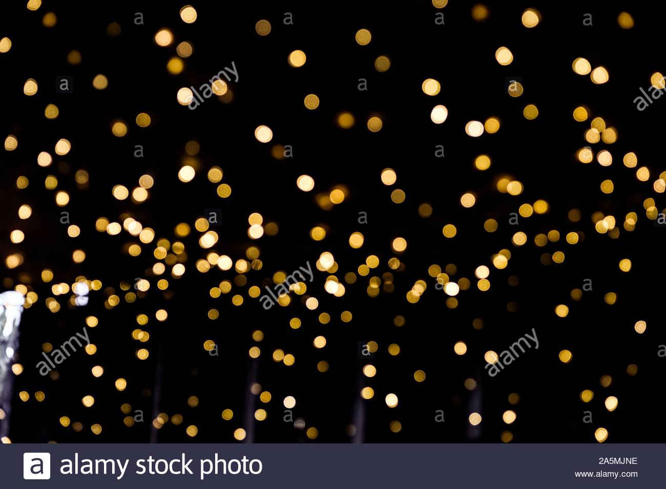 Defocused Christmas Bokeh Fairy Lights Background