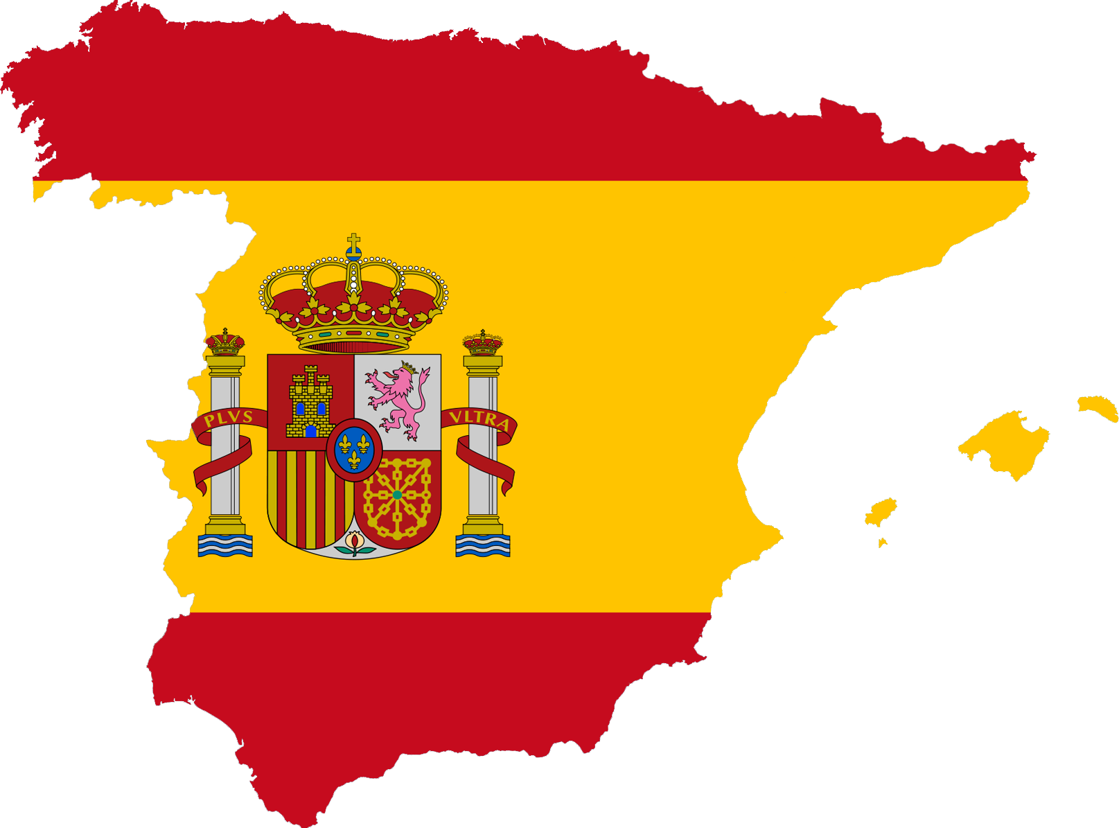 Description Spain Flag Map Plus Ultra Png