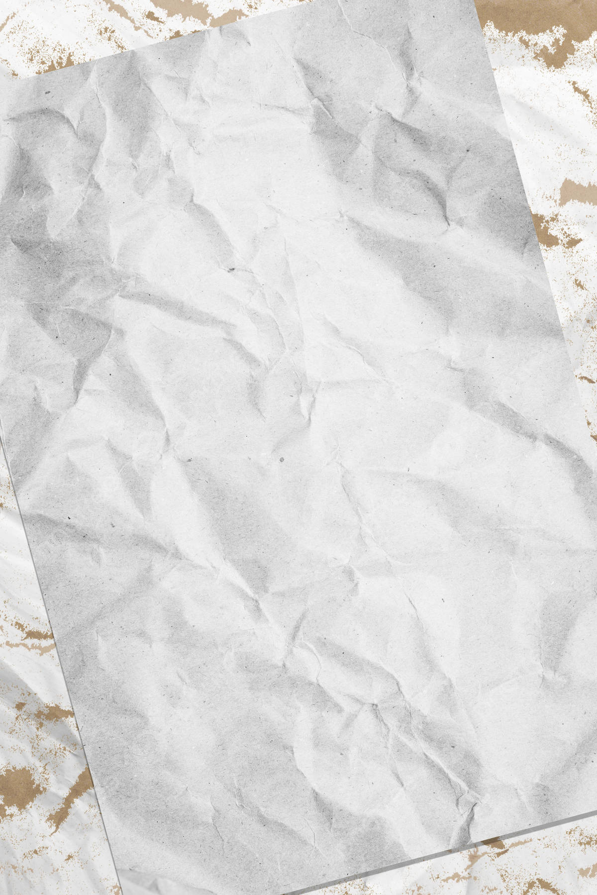 One White Crumpled Paper Wallpaper