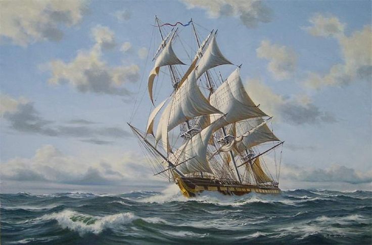 Ships Paintings Of Old Ironsides More Pirate Sailing
