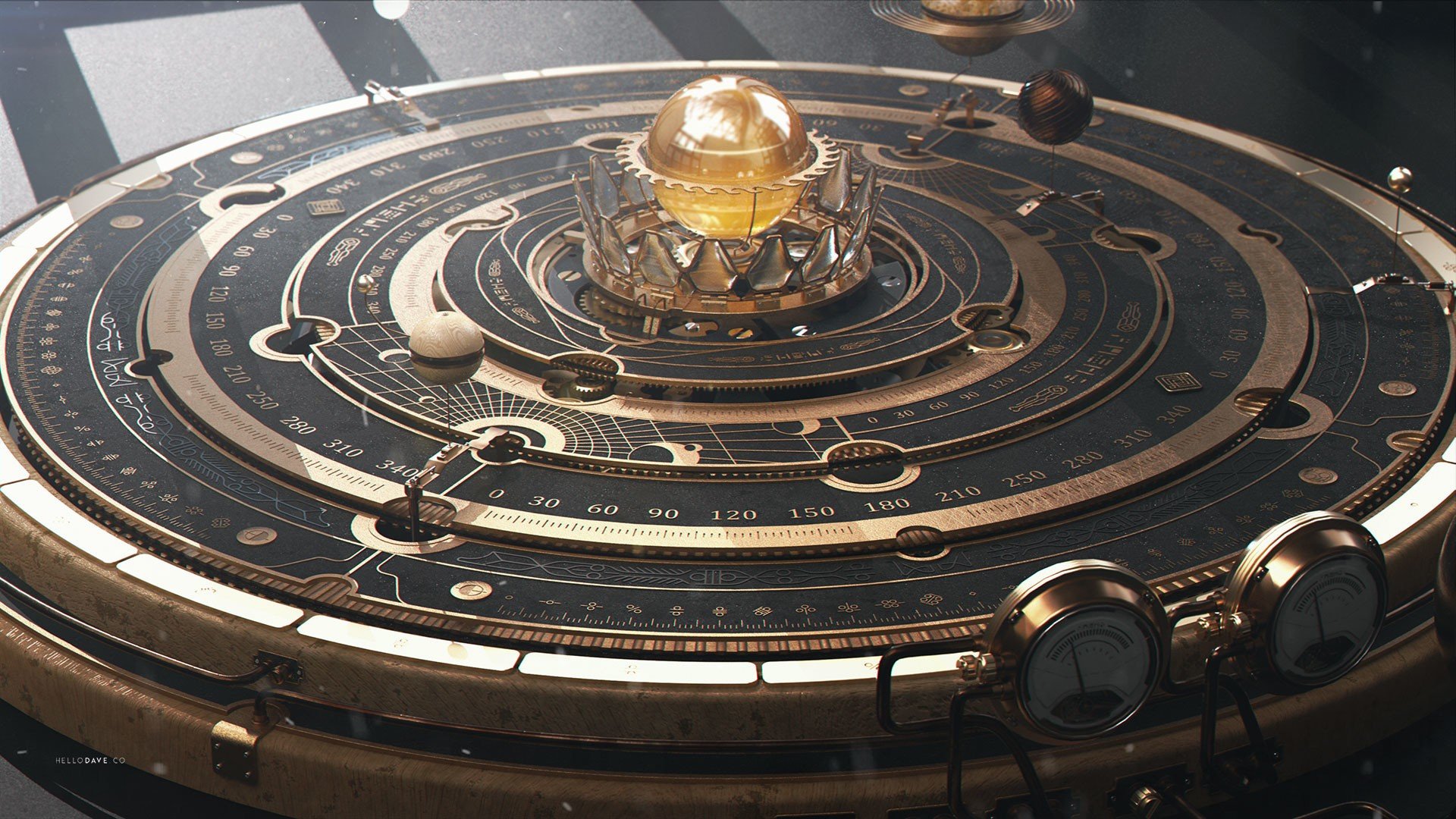 Astrolabe Steampunk Pla Astronomy HD Wallpaper Desktop