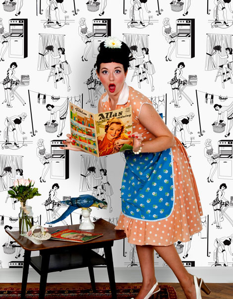 50s Housewives Wallpaper Eclectic London By