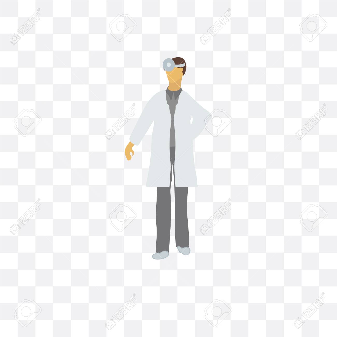 Doctor Vector Icon Isolated On Transparent Background