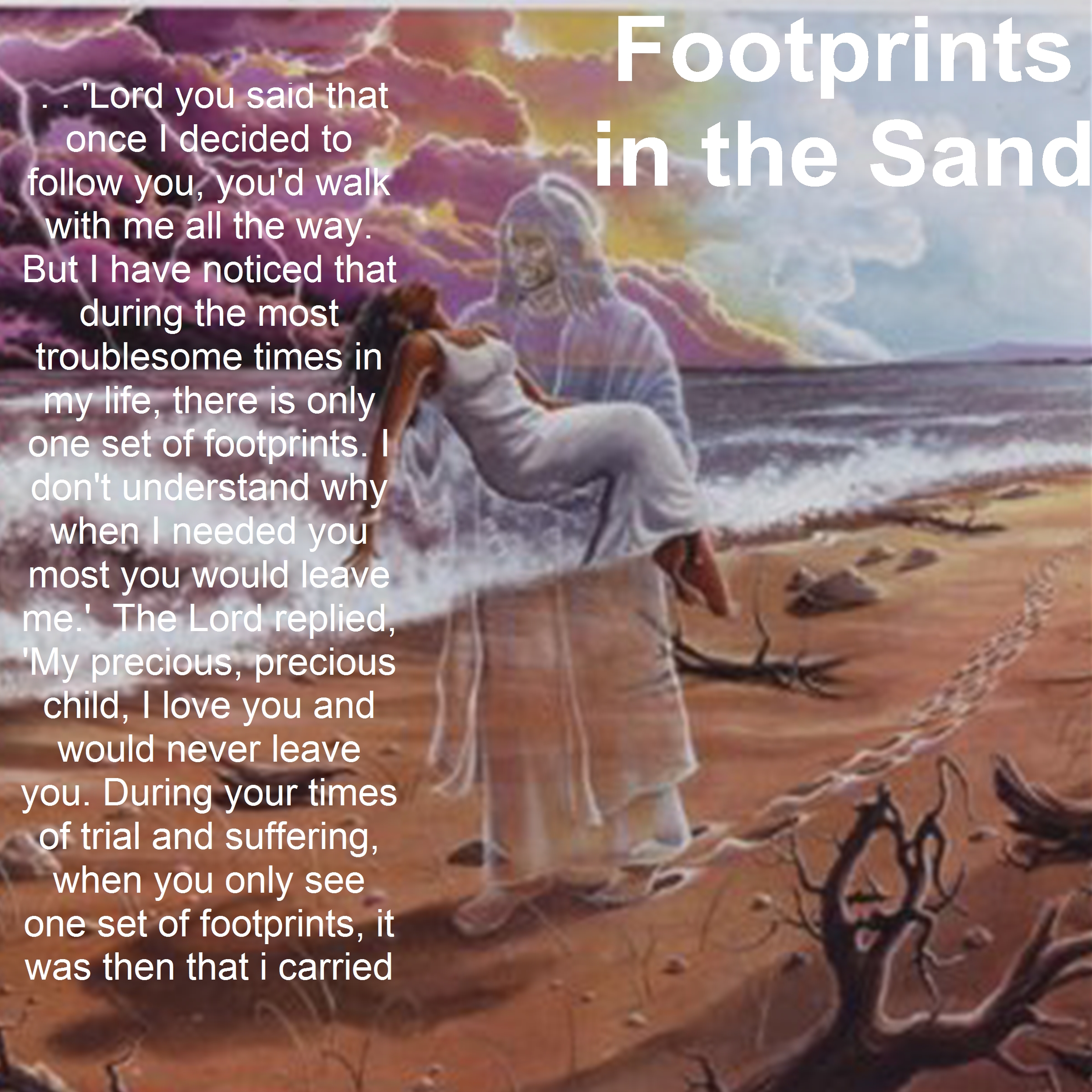 Free download Footprints In The Sand Poem Background Footprints in