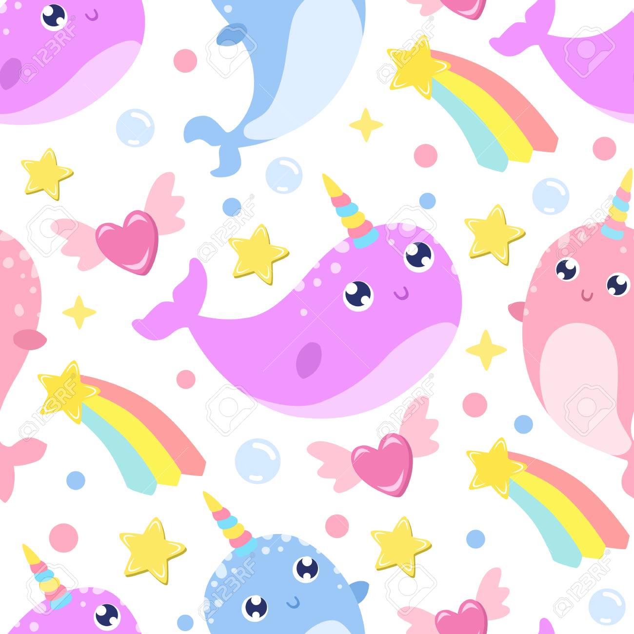 Free download Cute Cartoon Narwhal Seamless Background Royalty Free  Cliparts [1300x1300] for your Desktop, Mobile & Tablet | Explore 9+ Narwhal  Backgrounds | Cute Narwhal Wallpapers,