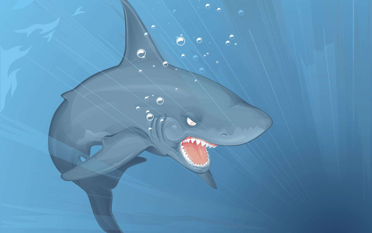 Blue Sharks Wallpaper Artwork Drawings