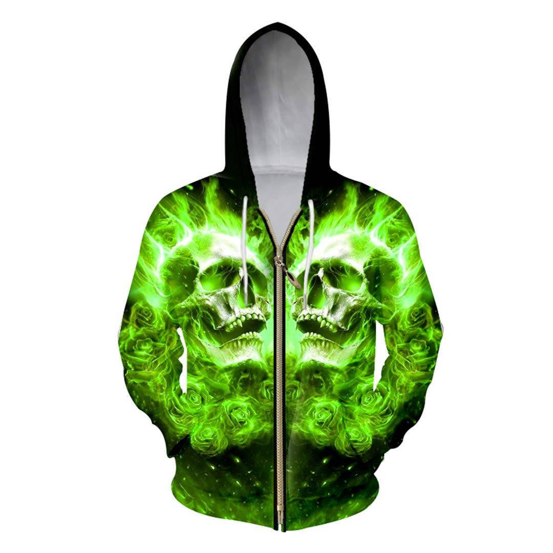 Green Fire Skull Wallpaper