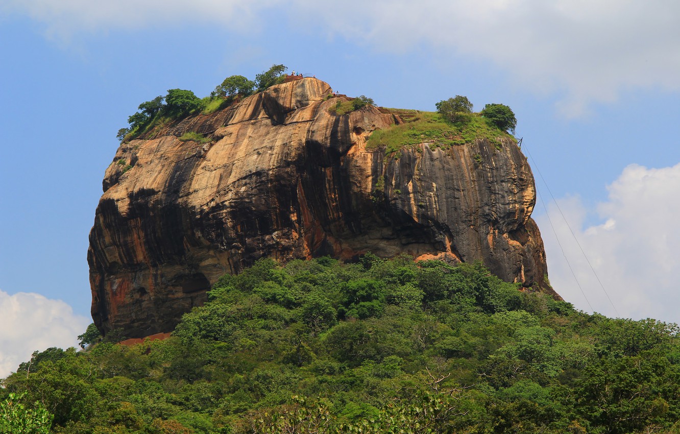Wallpaper Nature Sri Lanka Sigiriya Lion Rock Rocky Plateau