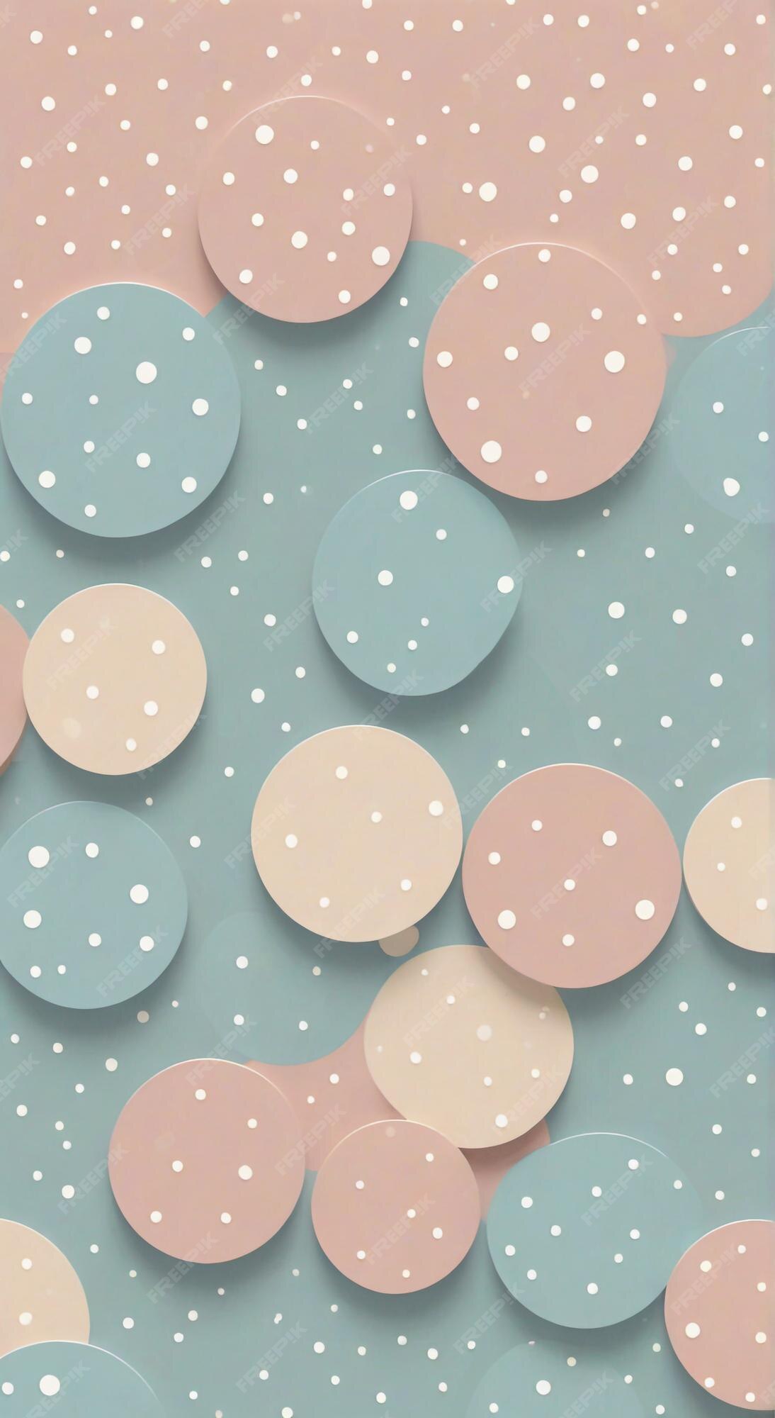 A Pink And White Polka Dot Wallpaper With Dots