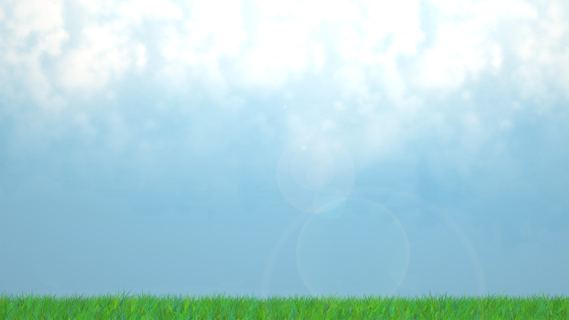 Green Grass And Blue Sky With Clouds Landscape Wallpaper Unibia