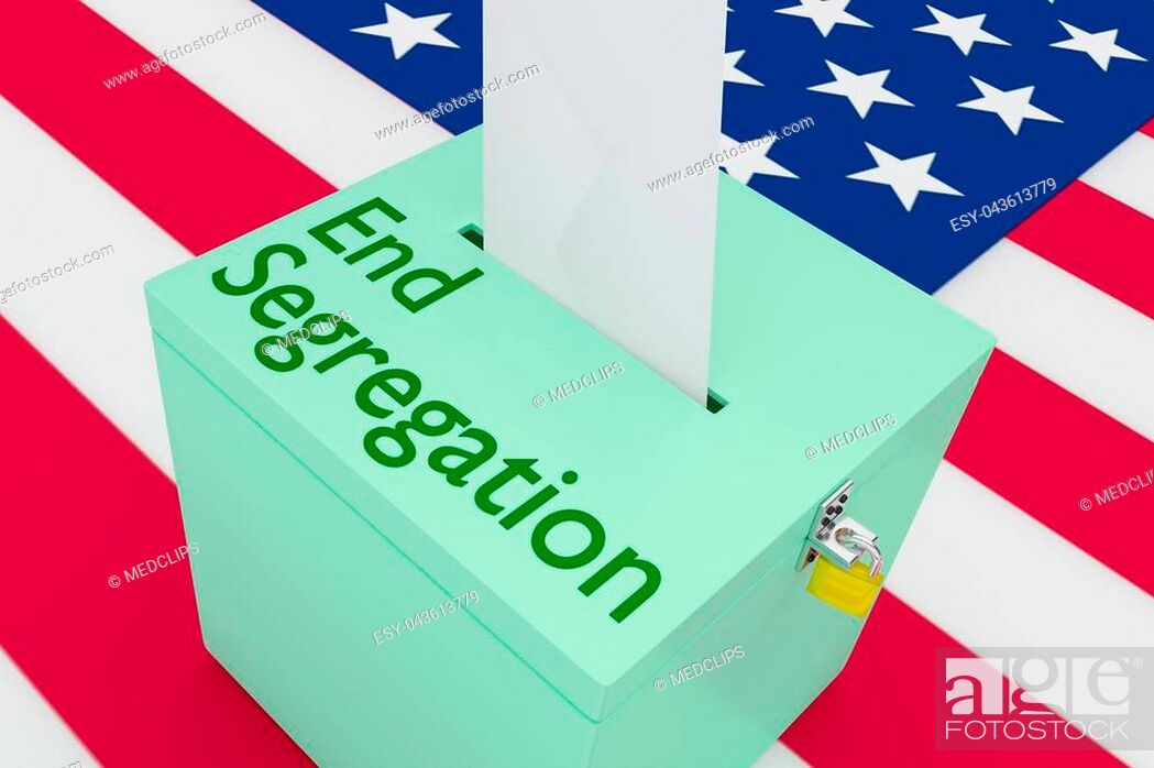3d Illustration Of End Segregation Script On A Ballot Box With