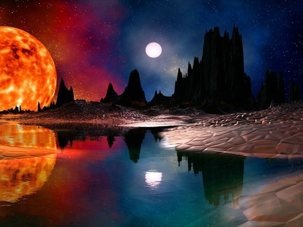 Sun and Moon Desktop Wallpaper - WallpaperSafari