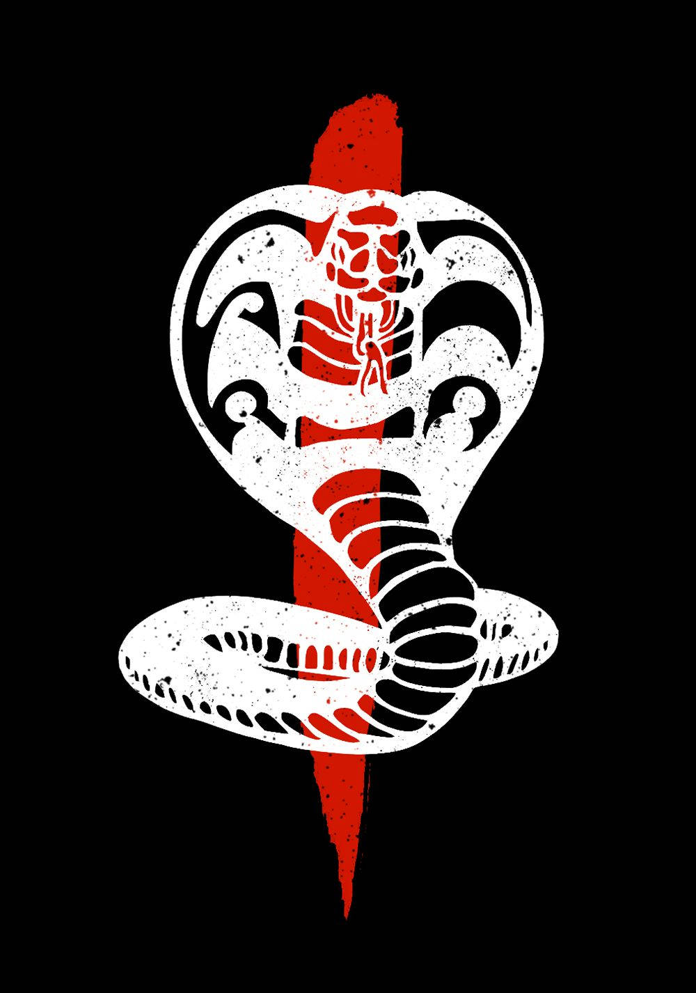 White Snake As A Cobra Kai Phone Wallpaper
