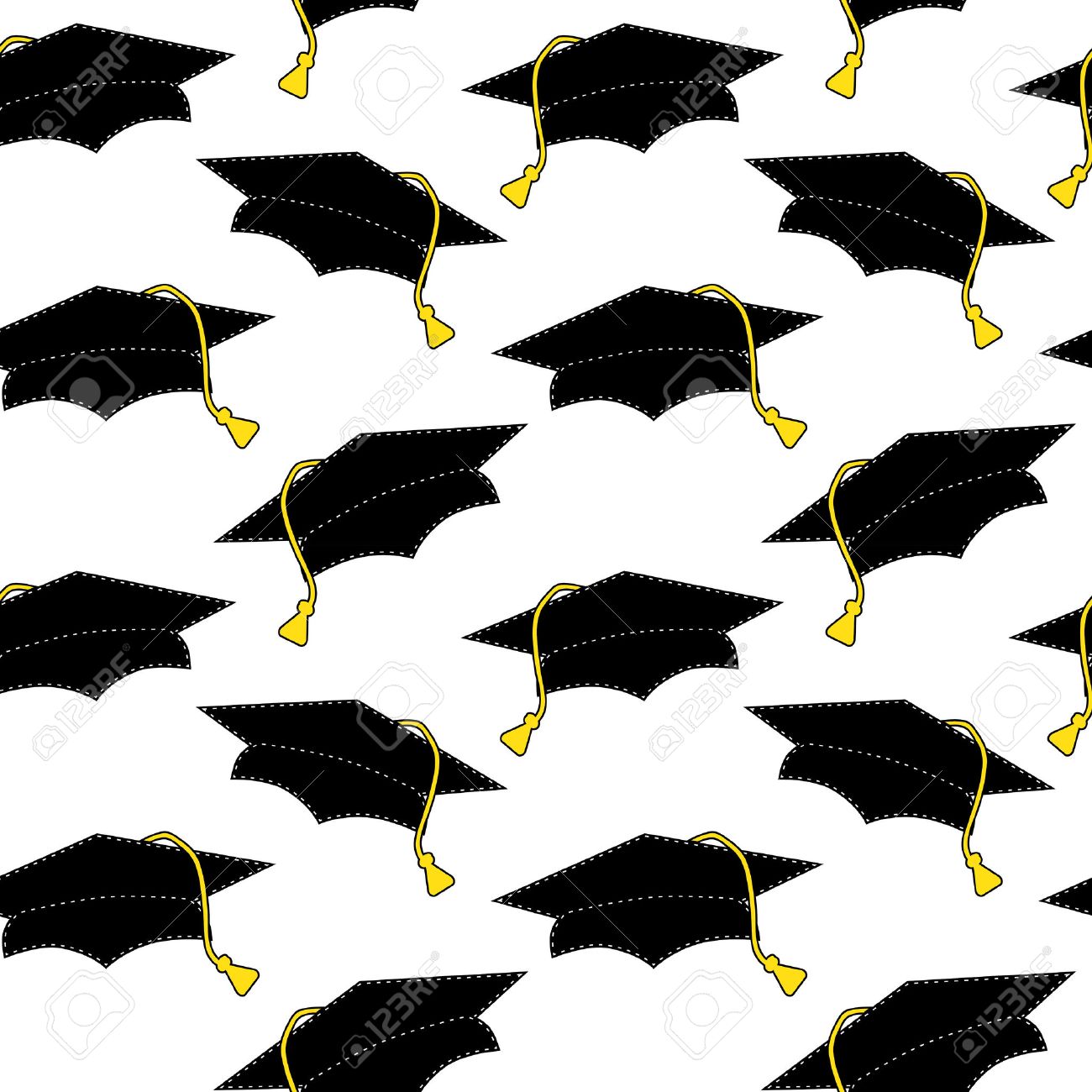 Download Free download Graduation Cap Seamless Pattern On A ...