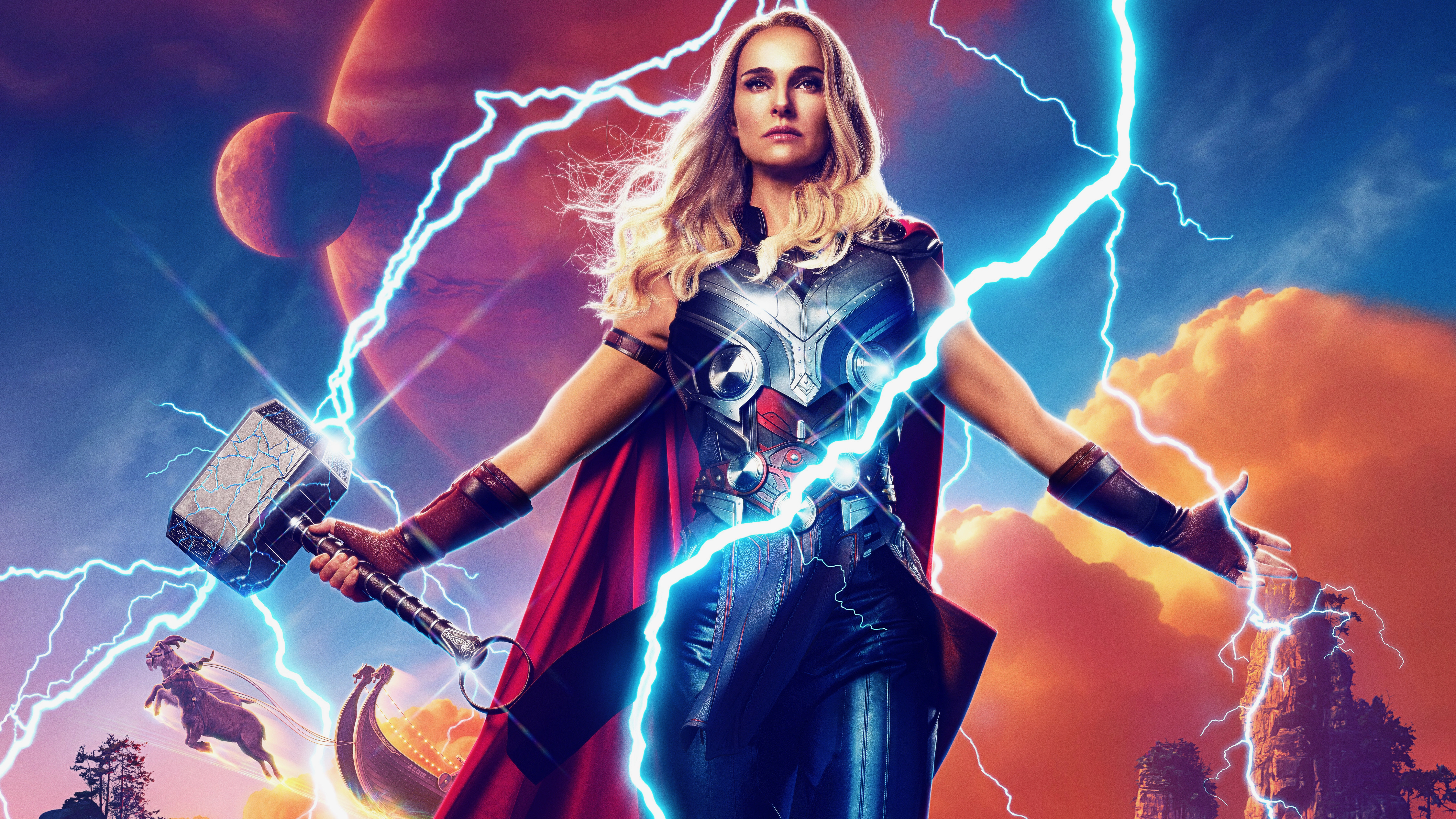 4k Lady Thor Wallpaper Background Image