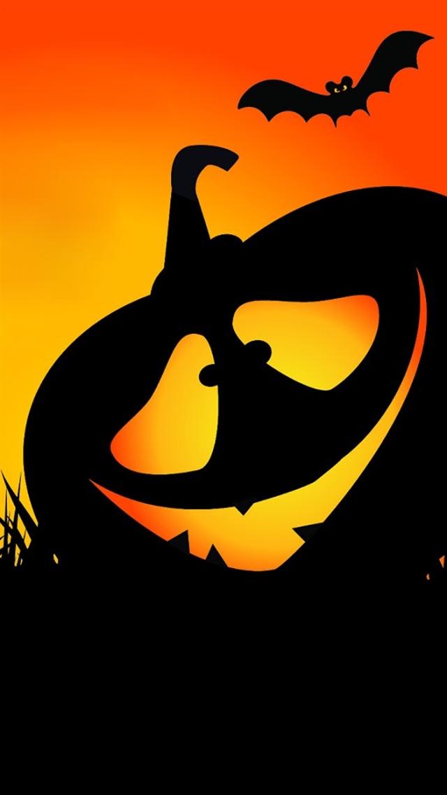 Halloween Pumpkin iPhone Wallpaper Top