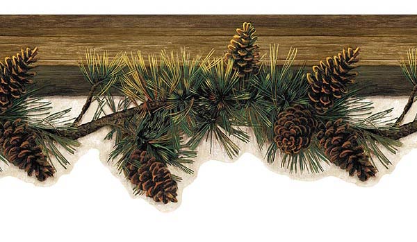 46 Rustic Pine Cone Wallpaper Borders On Wallpapersafari