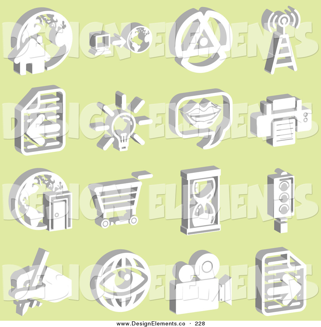 Pre Designed Stock Design Element Clipart 3d Vector Icons