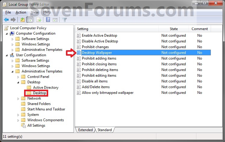 Desktop Background   Specify and Prevent Change   Windows 7 Help
