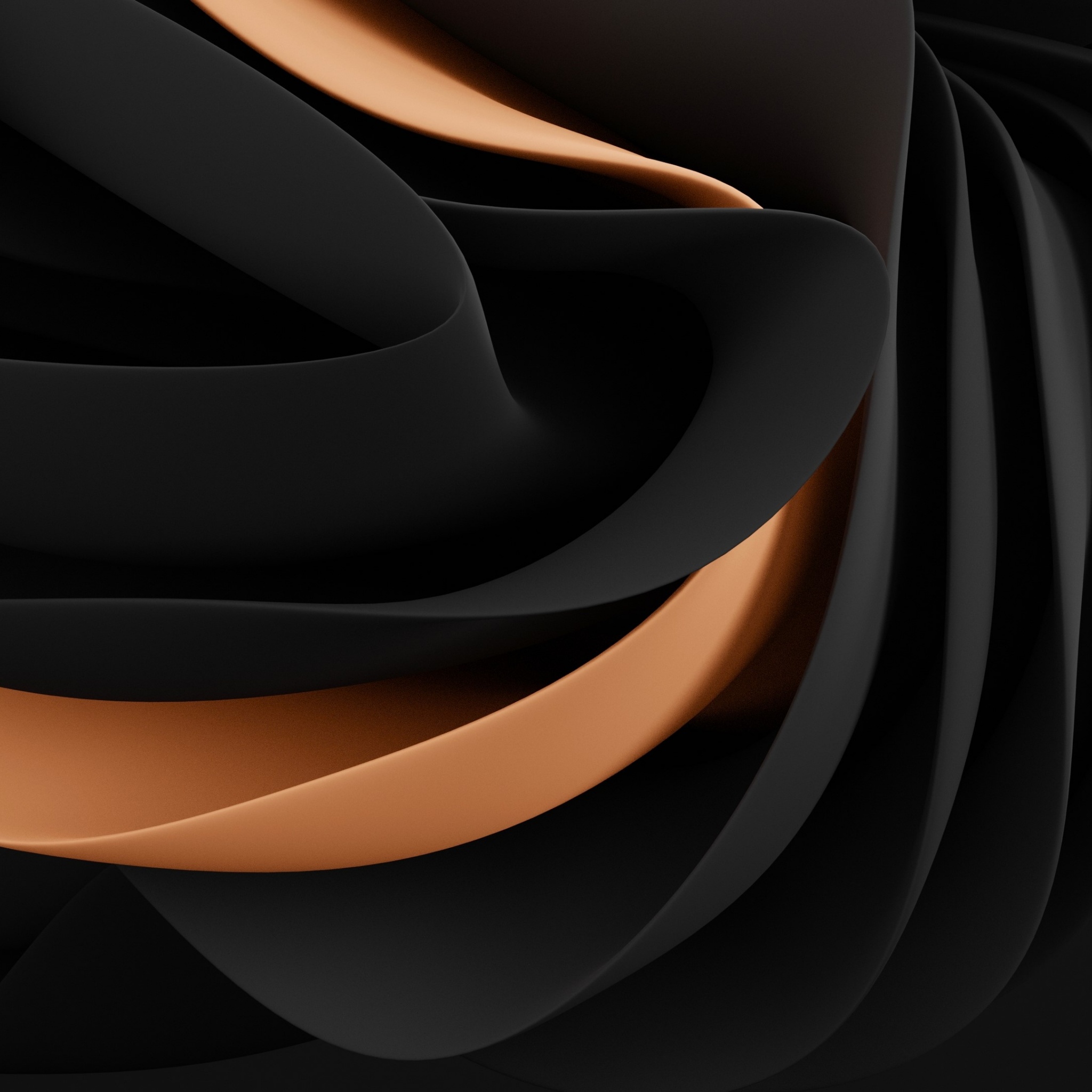 Black Abstract Wallpaper 4k Dark 3d Render