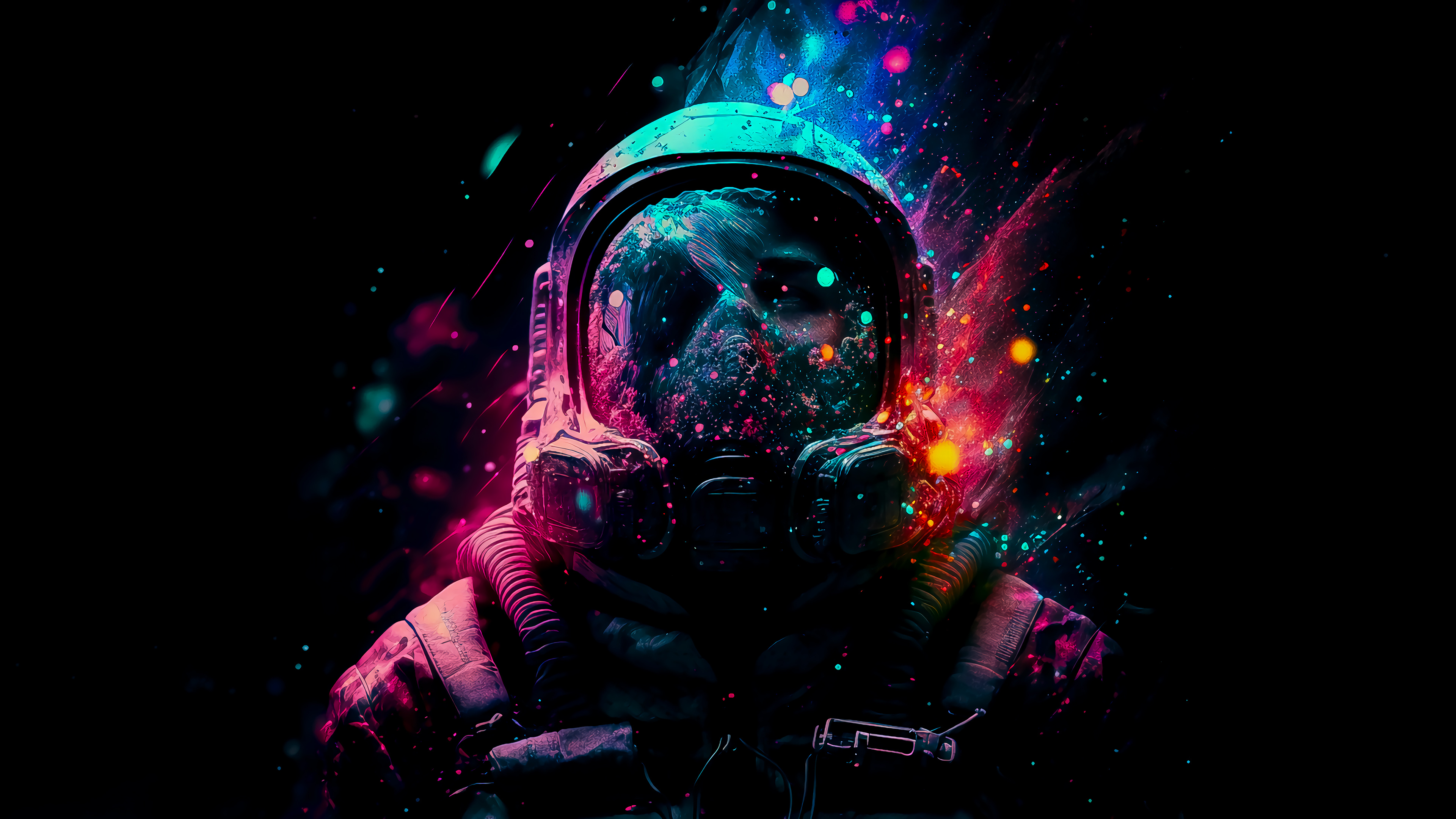 Astronaut Colorful Space 4k Wallpaper