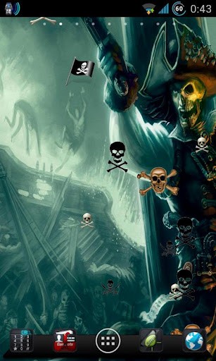 Bigger Pirate Skull Live Wallpaper For Android Screenshot