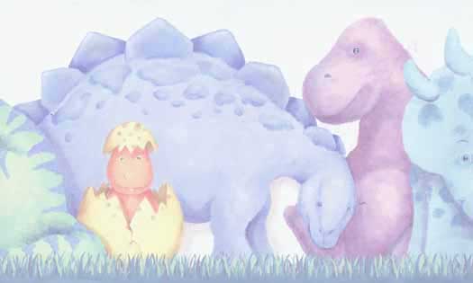 Baby Dinosaurs Nursery Wallpaper Border