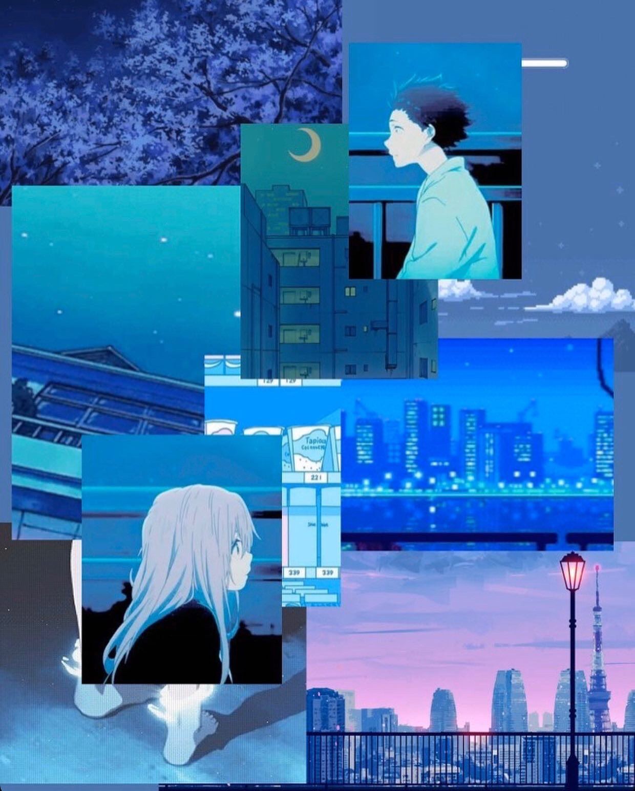 Blue Anime Aesthetic Wallpaper