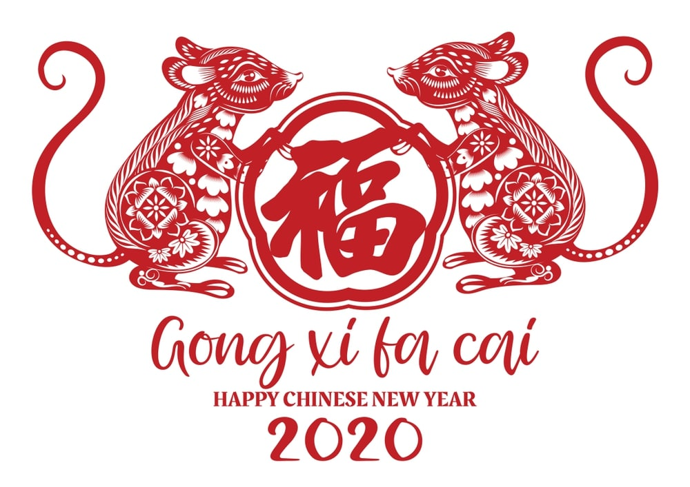 Happy Chinese New Year Zodiac Sign Of The Rat This