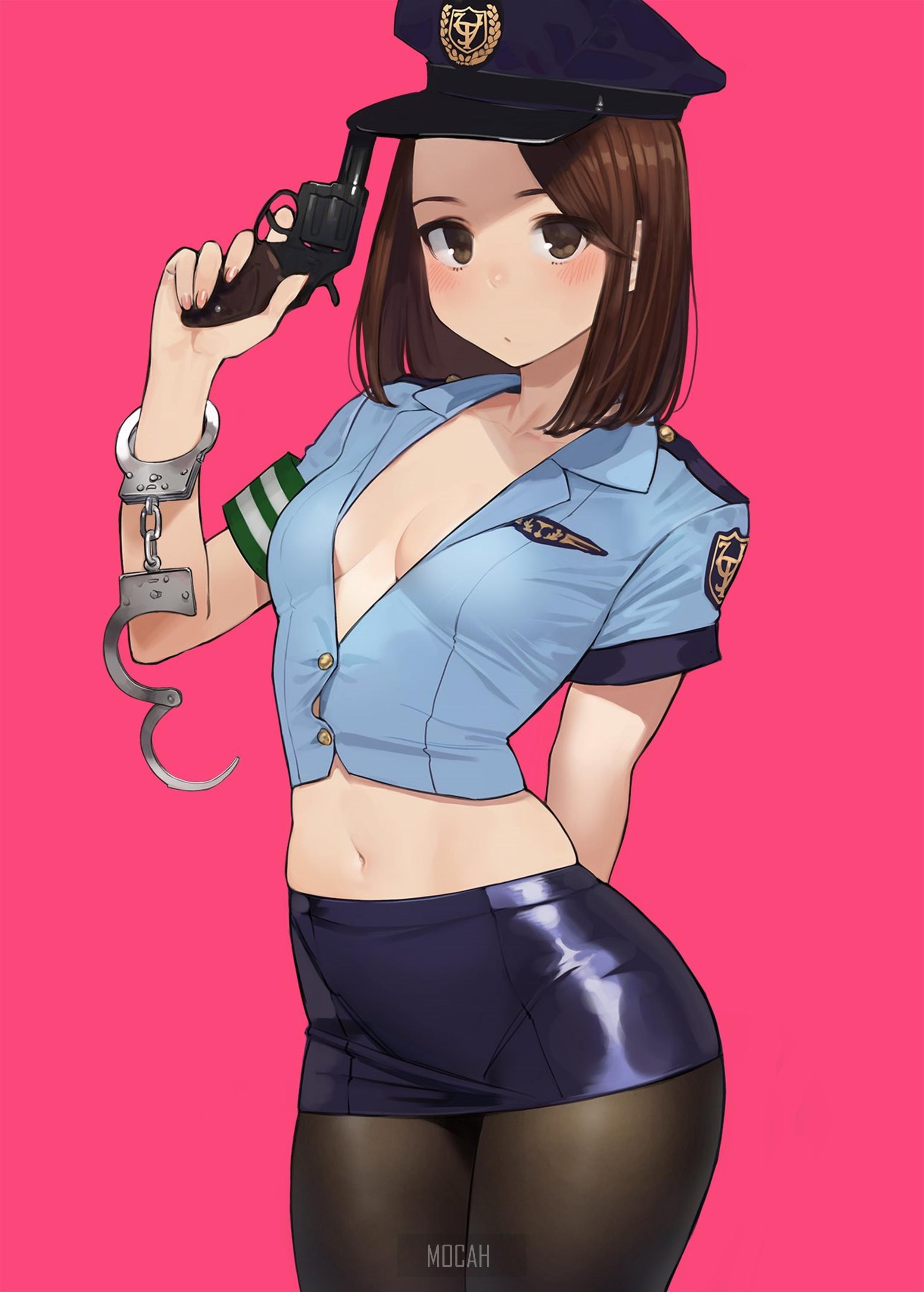 Anime Girl Police Pistol Brute Miru Tights